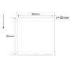 99mm x 99mm, Plain White