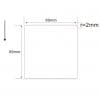 99mm x 99mm, Plain White